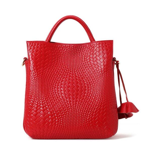5977 Leather 2025 handbag large versatile shoulder atmospheric cowhide